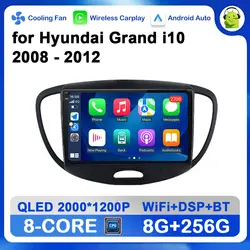 GPS Navi 9 pollici Auto Multimedia Radio Lettore Video Sistema Android per Hyundai Grand i10 2008 - 2012 BT DSP Stereo WiFi Strumenti Auto