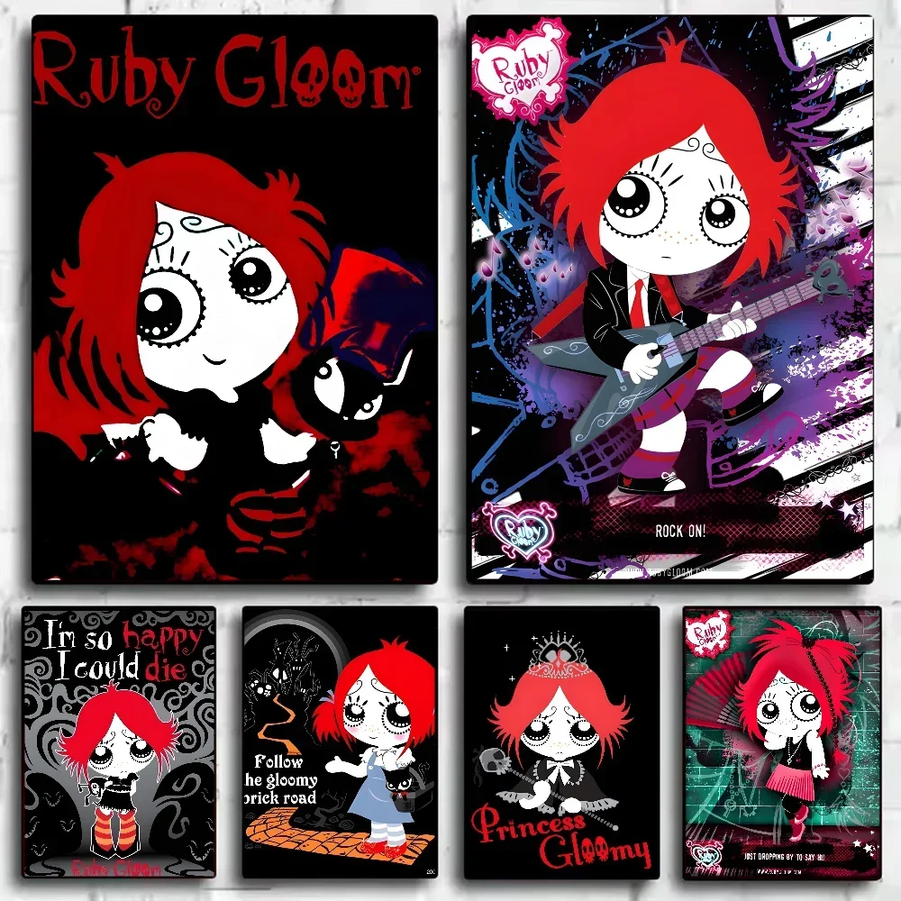 Affiche de dessin animé r-ruby Gloom, Art HD, mur collant, étanche, maison, salon, chambre à coucher, Bar, décoration esthétique