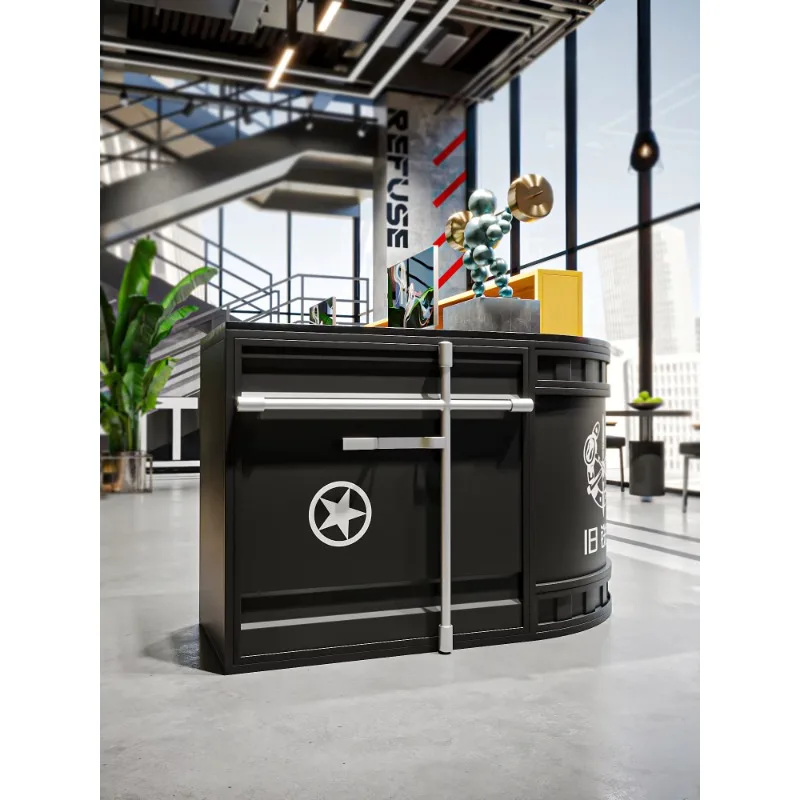 Factory Direct Commercial Grade Metal Workstation Heat Resistant Surface Customizable Height Bakery Food Court Bar Counter