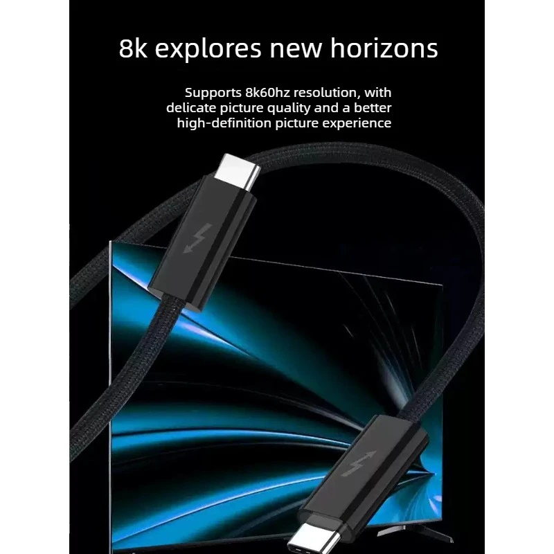 For Thunderbolt 4 Cable 8K Mini/Micro HDMI to HDMI Wire 4K 60/120Hz for Apple MacBook Pro/Air Laptop eGPU External Monitor