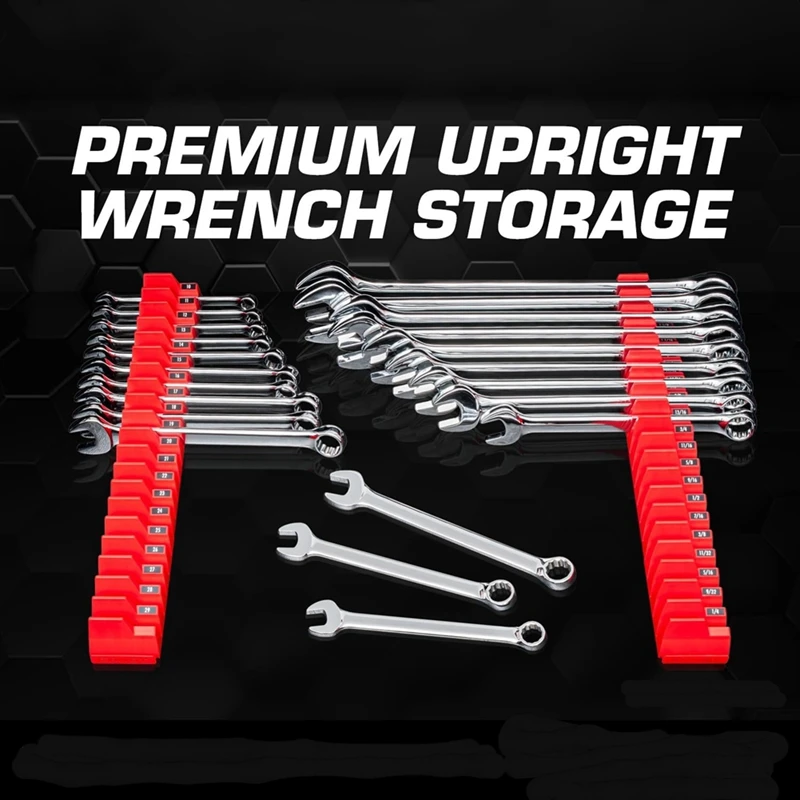 Promotion! 2Set Tool Spanner Storage Organize, Magnetic Wrench Storage Holder,Wrench Storage Bracket