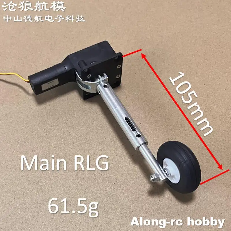 Train d'Atterrissage Rétractable de 105mm avec Roue en PU de 1 ou 2 36mm, Pièces d'Avion RC de 2 à 3kg, pour Bricolage