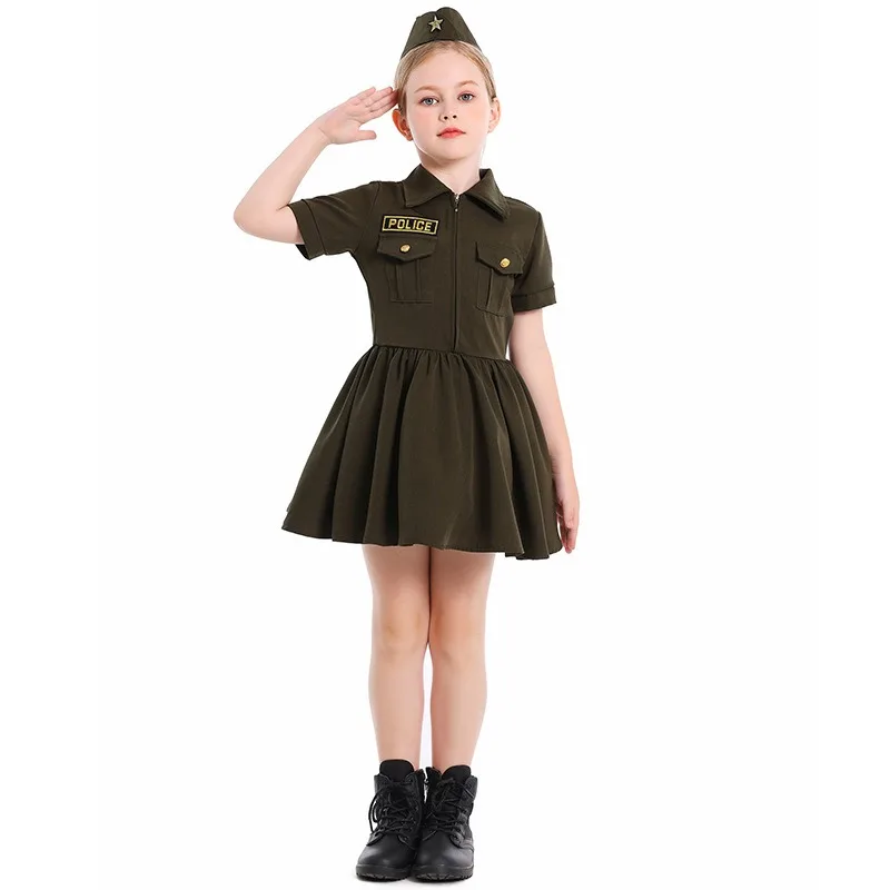 Хэллоуин косплей опыт костюм военный зеленый костюм на молнии механический костюм простаты платье