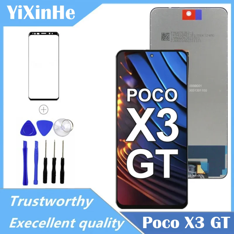 

Протестированный 6,6 ''Новый дисплей для Xiaomi POCO X3 GT 21061110AG, ЖК-дисплей, сенсорный экран, дигитайзер для POCO X3GT, экран с рамкой