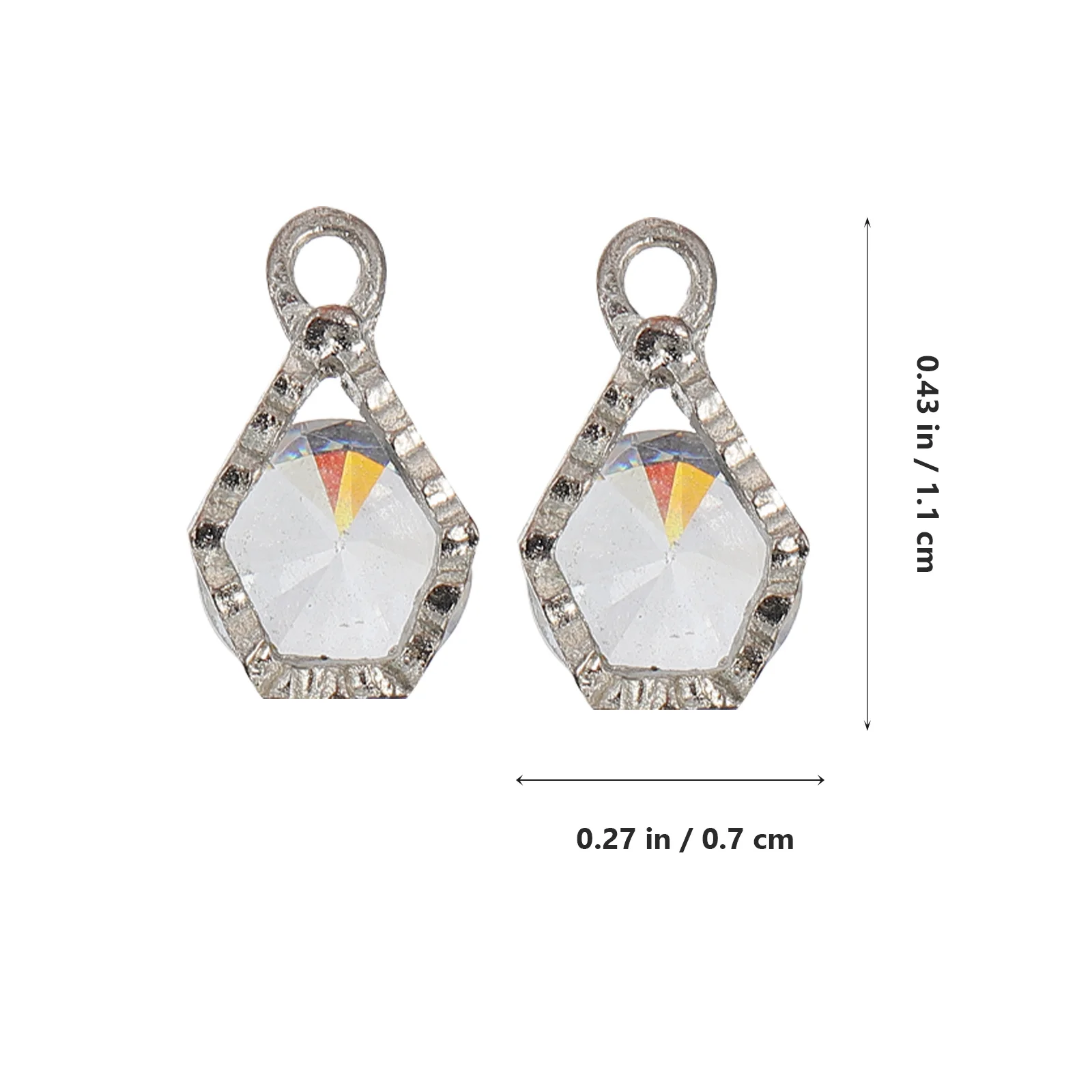 

40Pcs Alloy Crystal Pendants Jewelry DIY Supplies Necklace Earrings Making Decorative Charms Decorative Jewelry Pendants