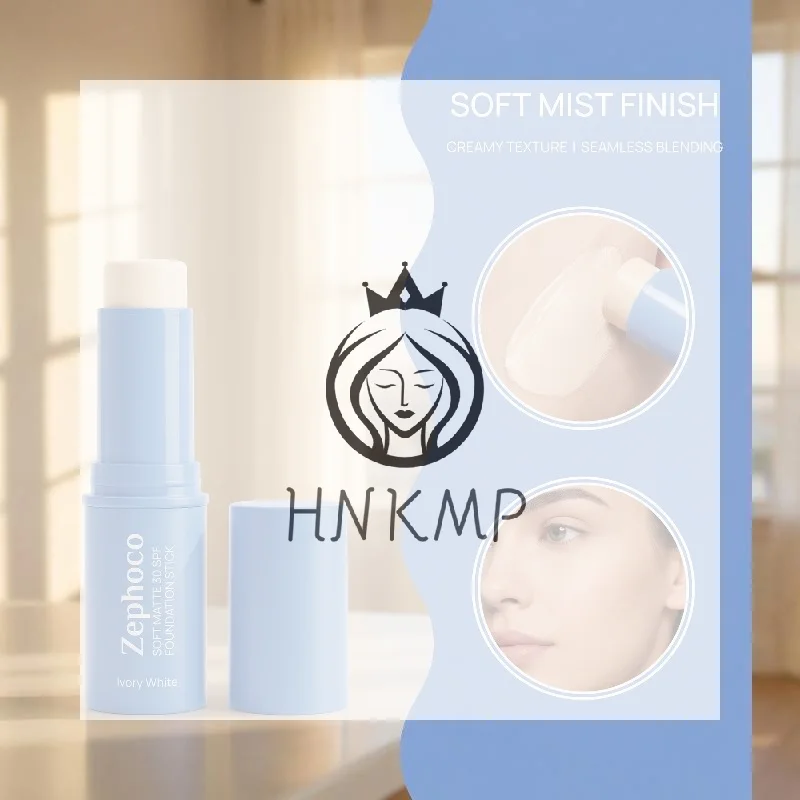 Ivory White Two in One Hydrating Foundation Stick Soft Matte Lightweight Easy Use For Natural Day Makeup