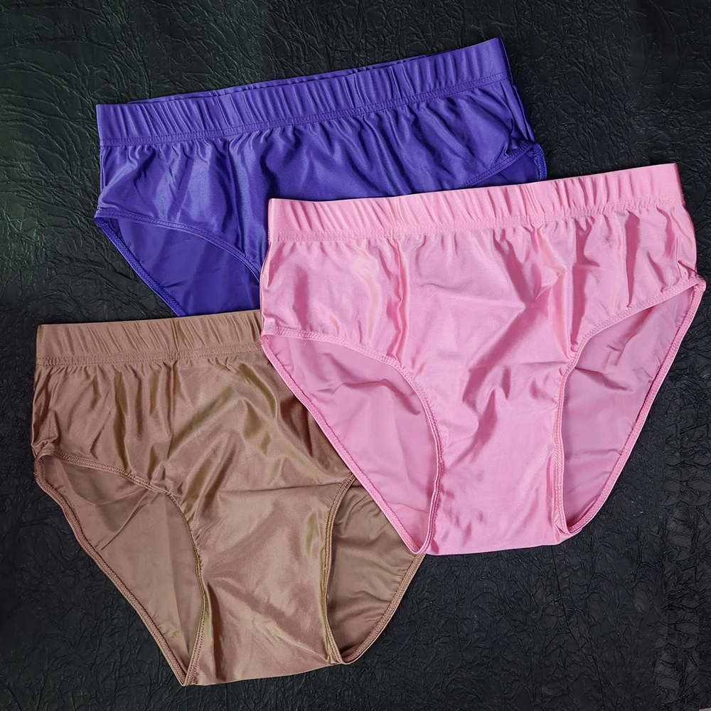 new Mens Briefs Underwear Satin-like Breathable Low-Rise Underpants Male Panties Men\'s glossy underwear