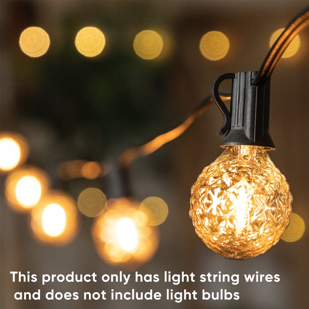 Imagem -06 - Impermeável String Light com Cabo Elétrico E12 Sockets c7 Base ue 220v Eua 110v Hold Lâmpada Conectável Casamento Decoração de Natal