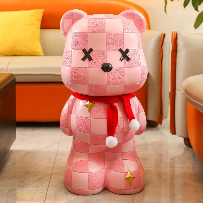 Home Decoration Creative Cartoon Bear Statue Ornament Living Room Large Decorative Arts and Crafts piggy bank housewarming gift