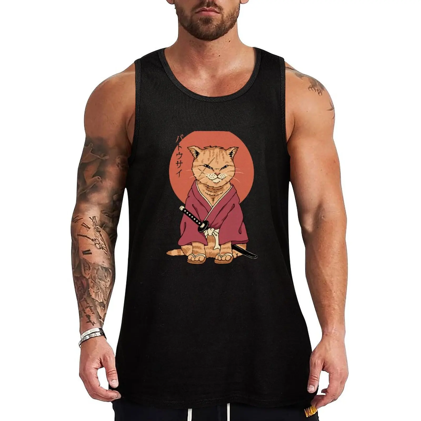 Neko Battousai Tank Top summer 2024 Men sleeveless tee Men's gym t-shirt Body man