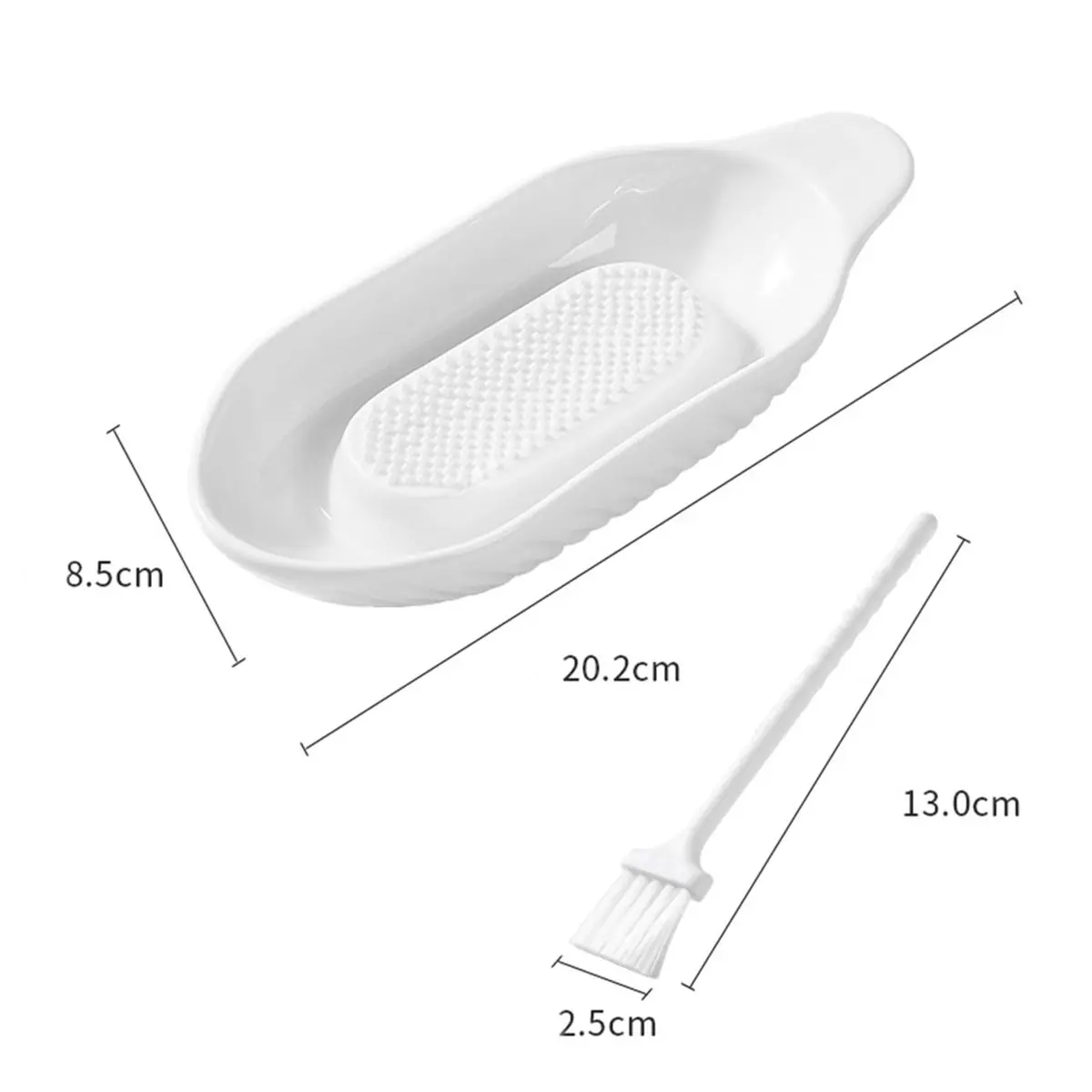 Simple Ceramic Ginger Grater Tool Hand Grinder Garlic Masher Portable Carrot Ginger Grinding Kitchen Tool with Brush