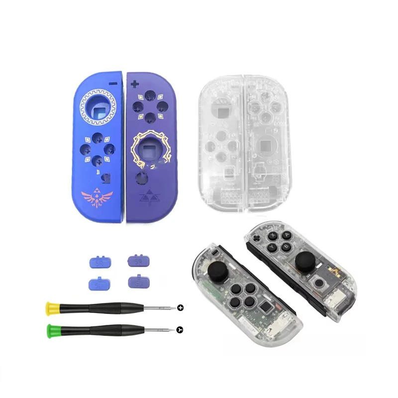 Custodia Di Ricambio Joy-Con Shell Set Per Switch Ns Custodia Trasparente Trasparente Destra Sinistra Sl Sr Pulsanti Joycon Controller Shell