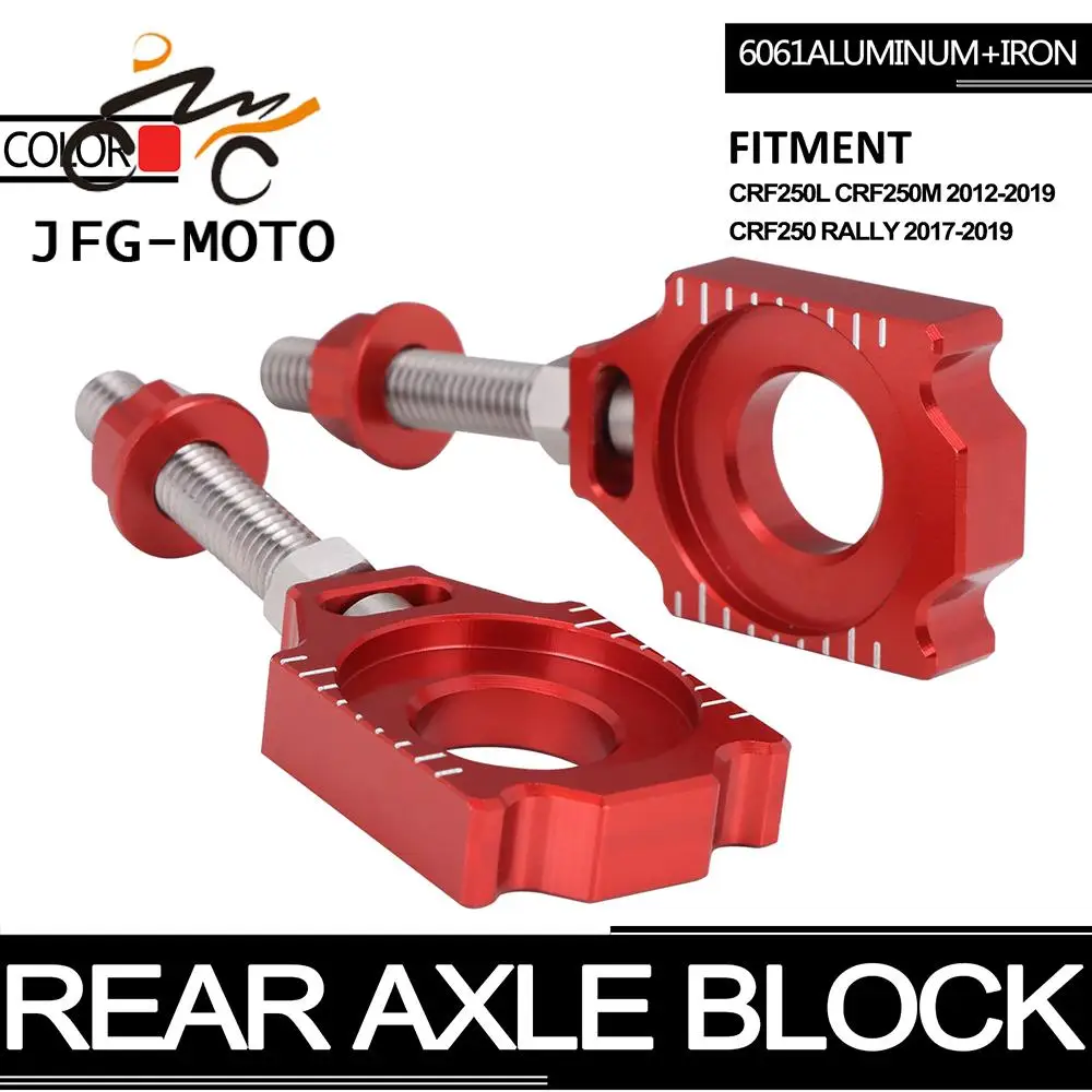 Motorcycles Accessories CNC Rear Axle Block Chain Adjuster Kits For Honda CRF250L CRF250M CRF250R ALLY CRF 250L 250M 250 L M R