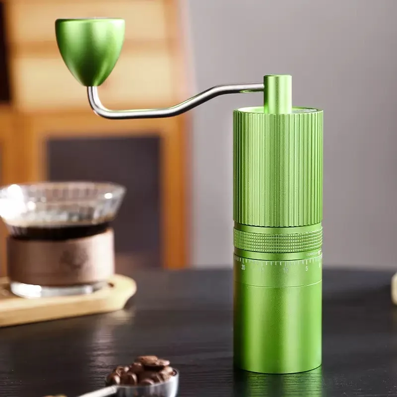 Traditional-Style Portable Manual Coffee Grinder, Hand-Crank Coffee Grinder, External-Adjustment Coffee Grinder