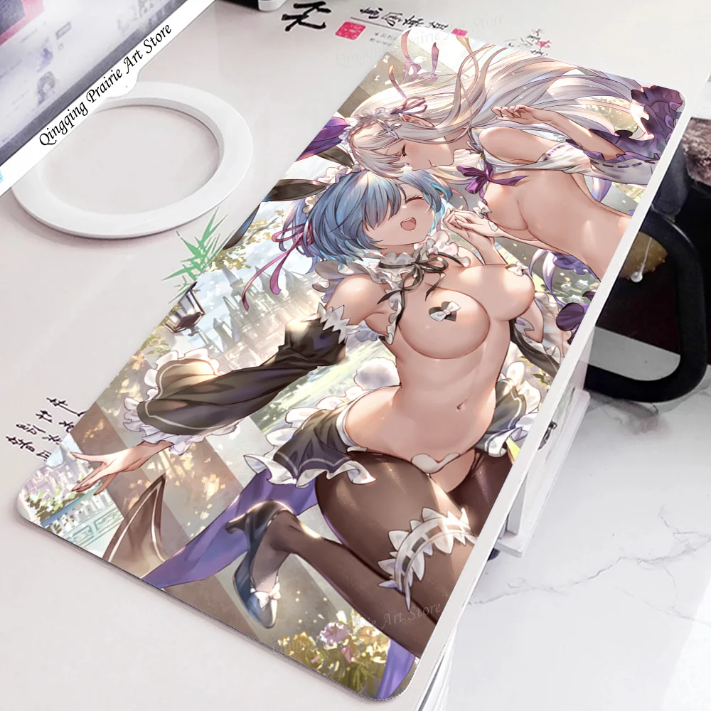 1pc Rem Re Zero Anime Mouse Pad Mouse Mat Desk Mat With Pad Gaming Accessories Prime Gaming XXL