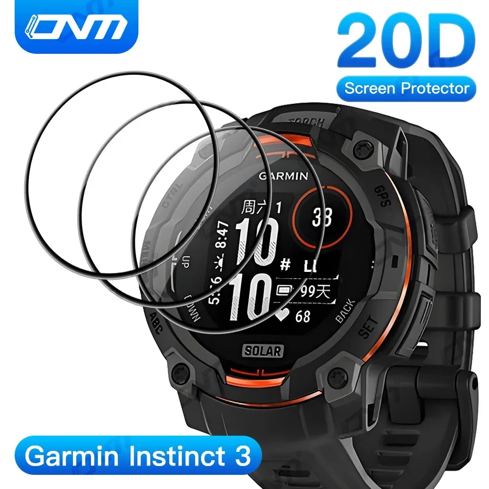 

20D Screen Protector for Garmin Instinct 3 AMOLED & SOLAR 50mm 45mm Anti-scratch Film Full Coverage Ultra-HD Protective Film