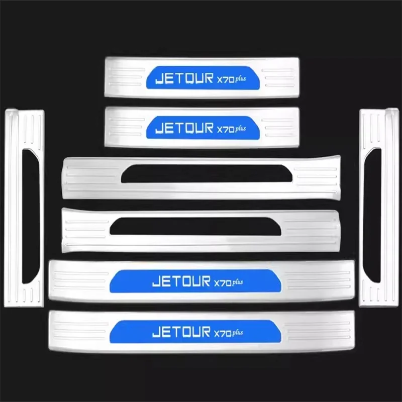 For CHERY JETOUR  X70plus 2021-2023 Stainless Steel Threshold Bar Welcome Pedal Anti-scratch Protection Car Accessories