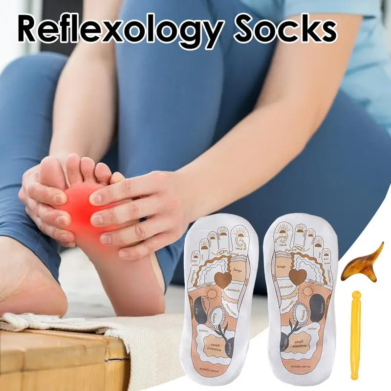 Foot Massage Socks with Stick, Reflexology Point Sock, Sports Body Relaxer, Muscle Tension, Pressure Muscle