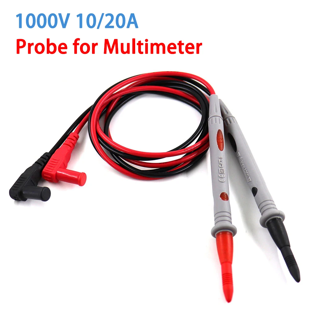 10A 20A 1000V Universal Digital Thin Tip Needle Multimeter Multi Meter Test Cable Probe Wire Pen Multimeter Cable Tester