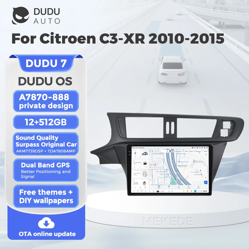 DUDU7 A7870 8Core 12+512G 2Din Android Auto Radio Video Player For Citroen C3-XR 2010-2018