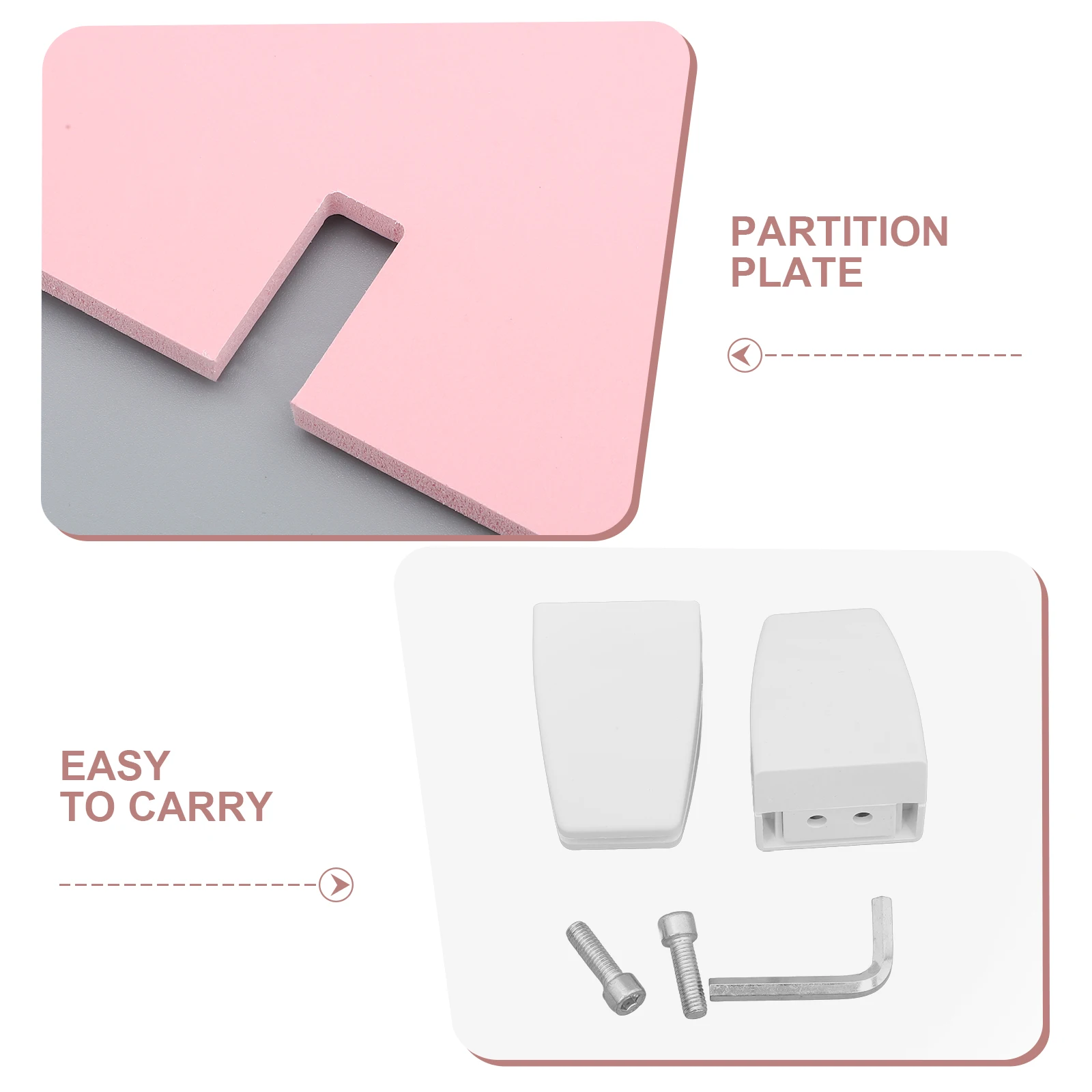 

1 set Portable Isolation Protection Board Pvc Desktop Divider Panel Removable Sneeze Guard Shield For Office Classroom Students