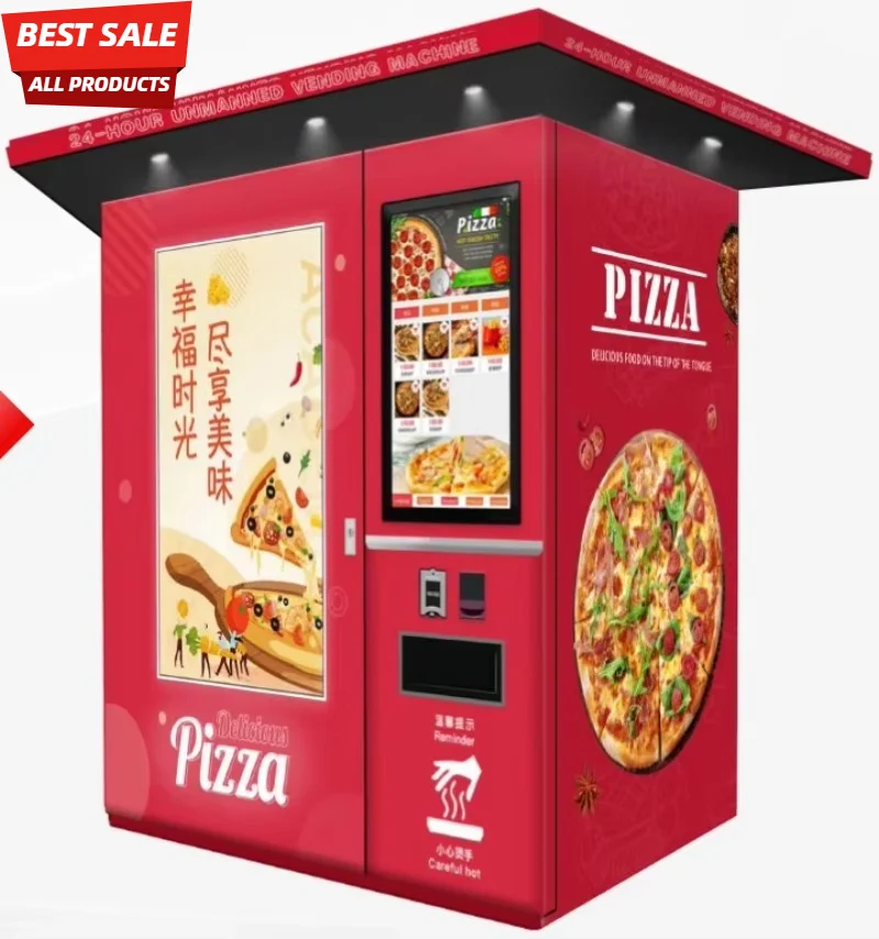 Hot Food Freshly Made Pizza Vending Machine 24 Hours Self-service Pizza Maker Distributor Automatico Di Pizza Customized