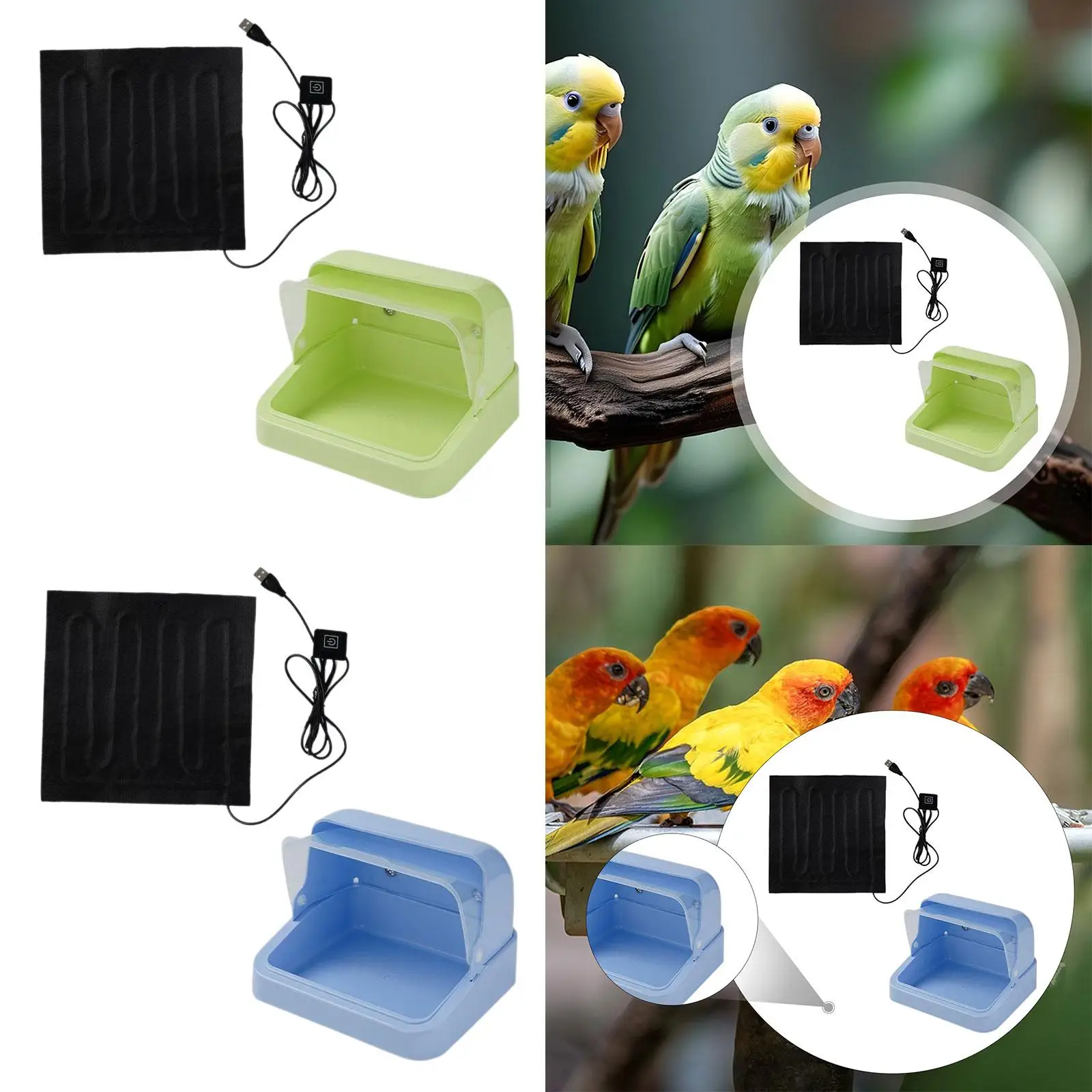 3 Temperature Heating Pad Chick Warmer, Chick Incubator Brooding Box for Ducklings