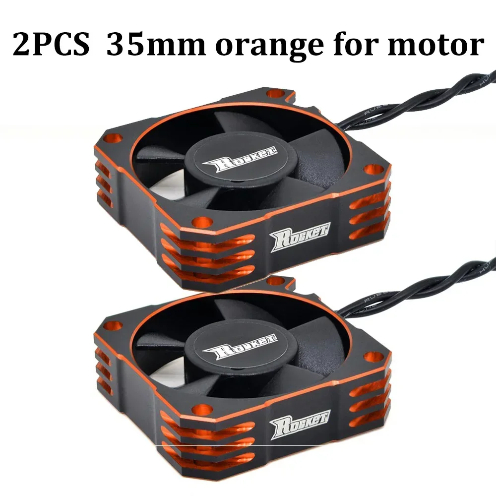 2PCS OVERTREFFEN HOBBY Koelventilator 25/30/35/40/50mm Raket Warmteafvoer Fans Metalen Motor Fan Cover voor Borstelloze Motor RC AUTO