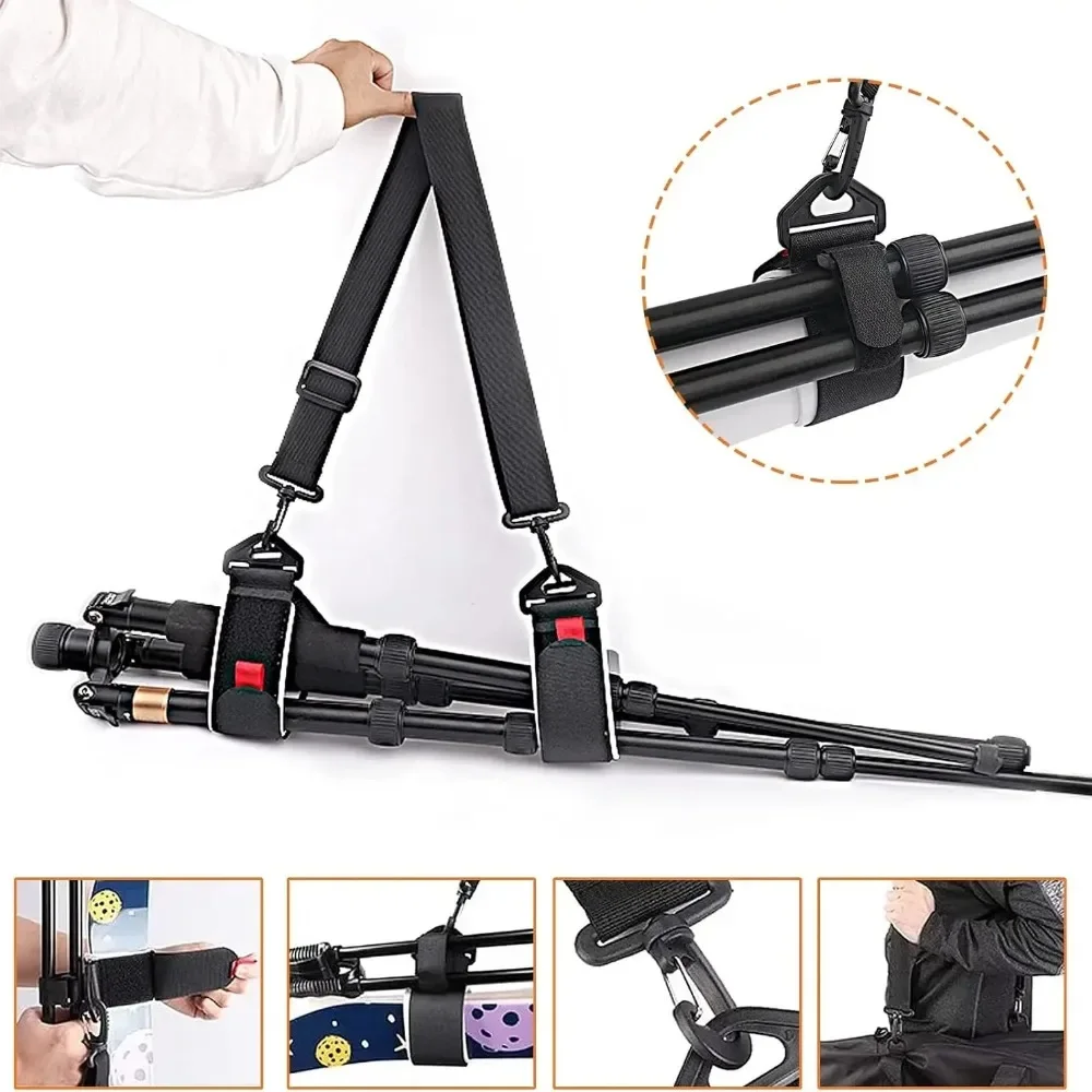 Portable Ski Borad Shoulder Carrier Strap Adjustable Skiing Pole Shoulder Hand Carrier Leash Outdoor Sports Skiing Accessories view 4