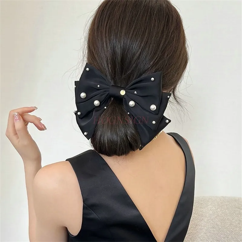 Advanced Bow Knot Hairpin Women's Edge Clip Hairpin Horsetail Spring Clip Headwear