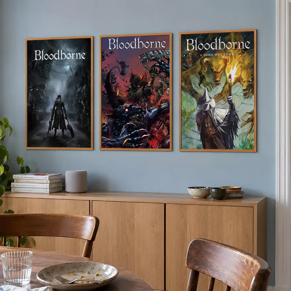 Game Bloodborne Yharnam Lady Maria Poster Wall Art Print HD Aesthetic Artwork Waterproof Printing For Fans Home Decor Gift