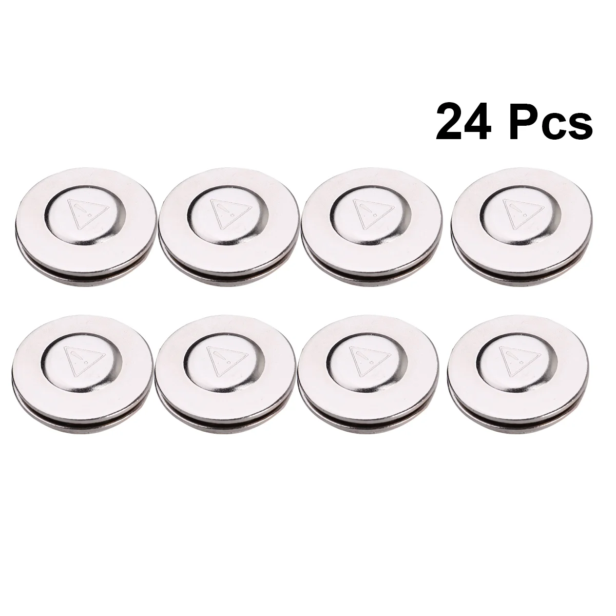 24 Pcs 20mm Round Alloy Magnetic Snap Brooch Pin Colorful Scarf Clasp Snap Buttons for Costume Fun Badge Party Decoration (Silve