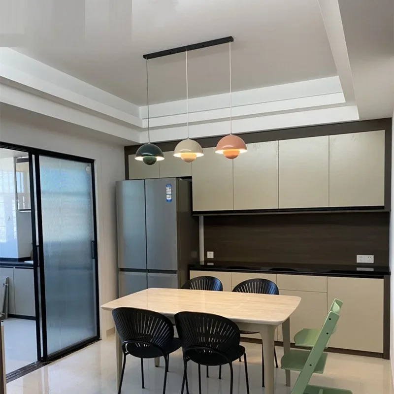 Modern Semicircular Pendant Light Nordic Color Restaurant Hanging Ceiling Lamp Denmark Indoor Living Room Bar Led Pendant Lamp