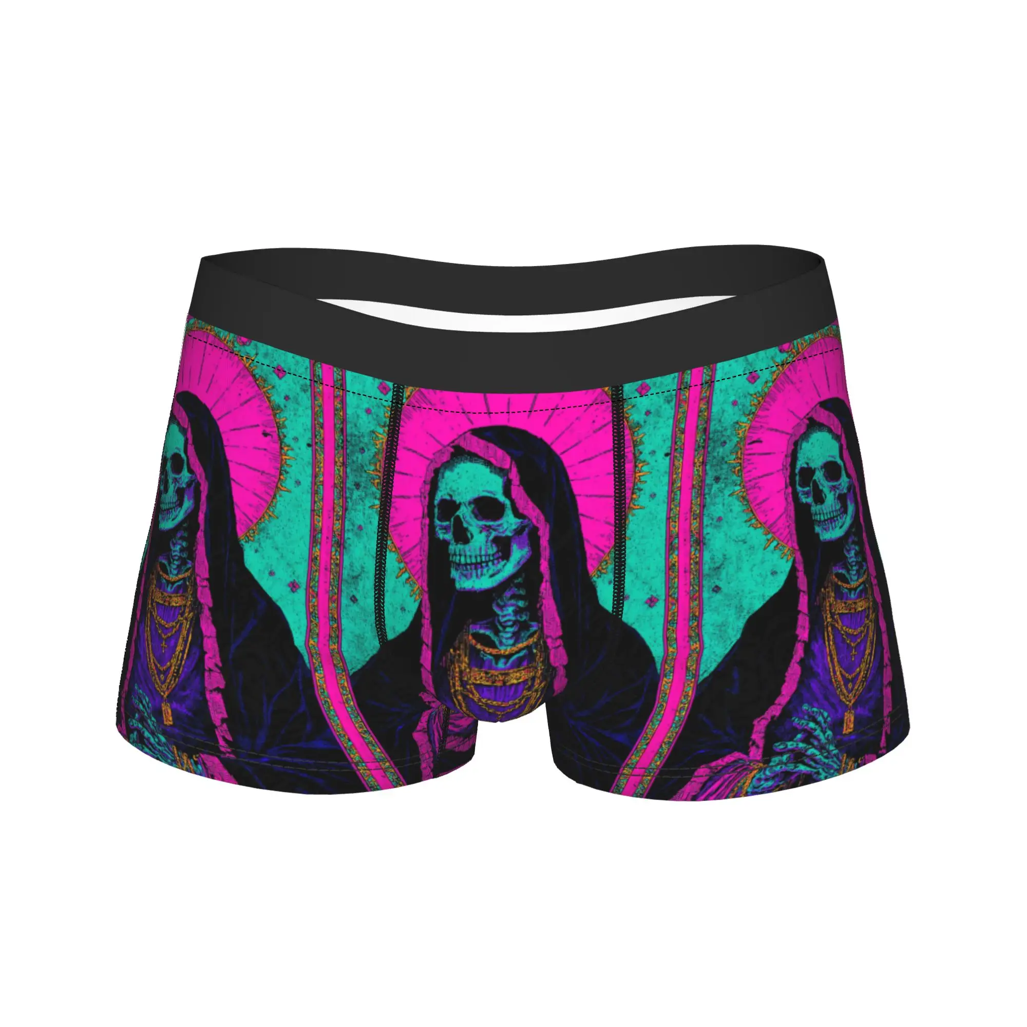 Vintage Holy Death Art Shorts Briefs  Underwear Hot Sale Men Comfortable Trunk Design Large Size Underpants