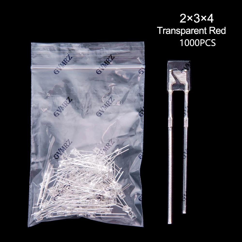 1000PCS Rectangular LED Indicator 2×3×4mm 2×5×7mm Multiple Colors for PCB DIY Electronics white/Red/Blue/Green
