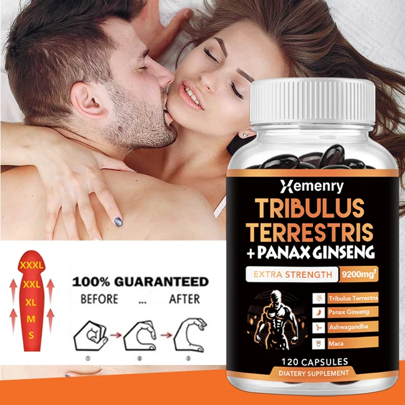 

Tribulus + Ginseng Supplement - Helps Increase muscle, Confidence, Stamina, and Fight Fatigue