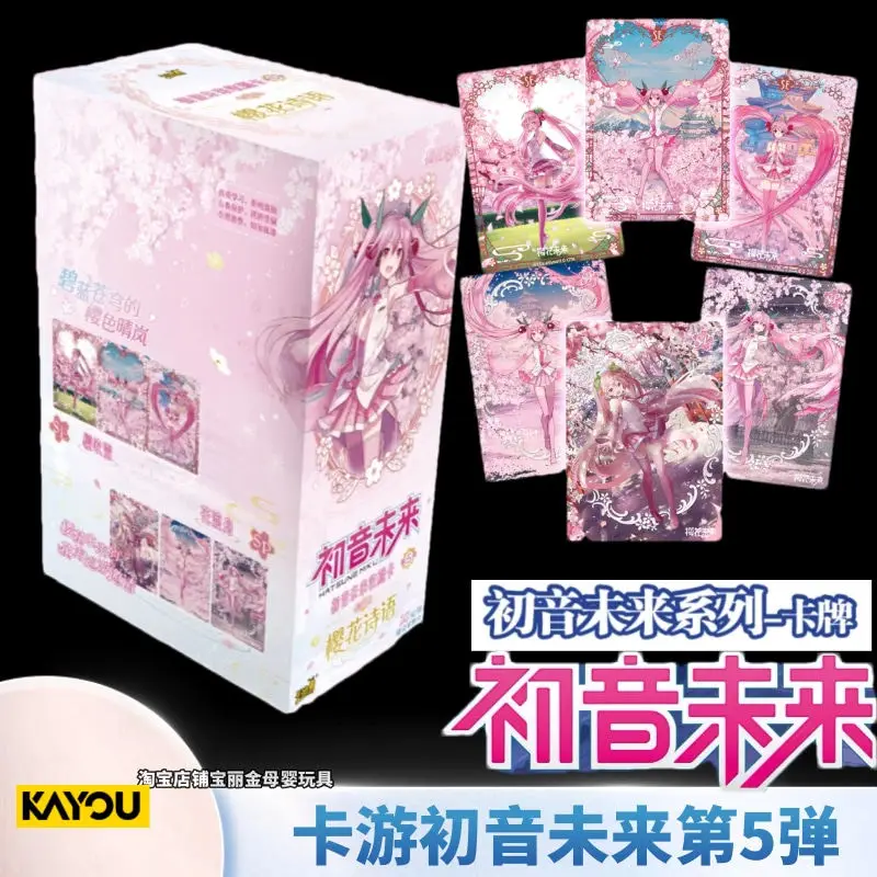 Genuine Hatsune Miku Collectible Cards Cherry Blossom Poem First Sight Pack Official Merchandise Toy Cards Kids Gifts