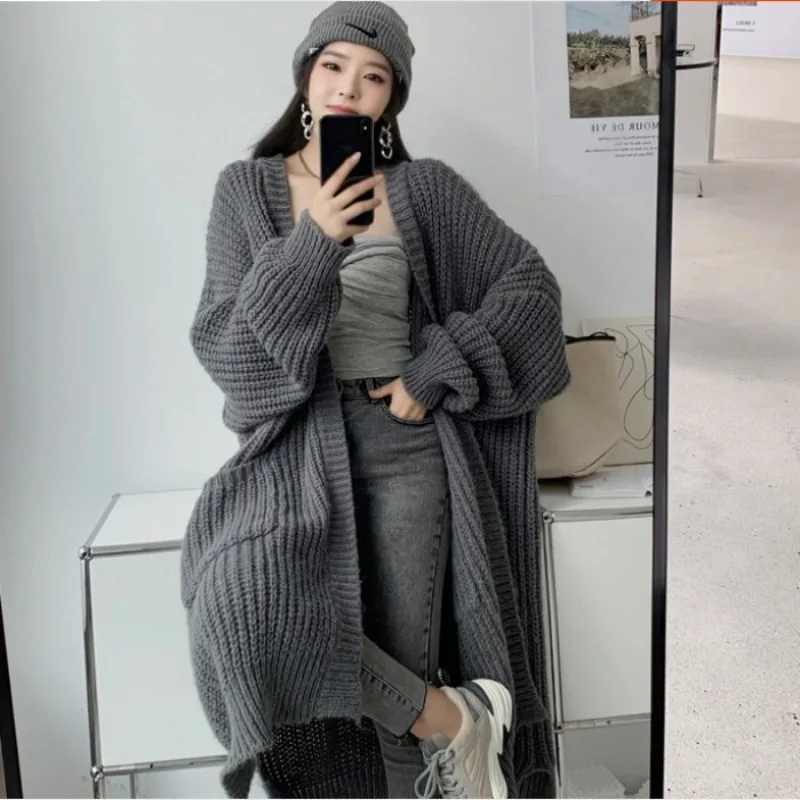 

Women's Fall Winter Tops Jacket Cardigan Knit Long Sleeve Bottom Vintage Simple Comfortable Loose Leisure Soft Niche Versatile