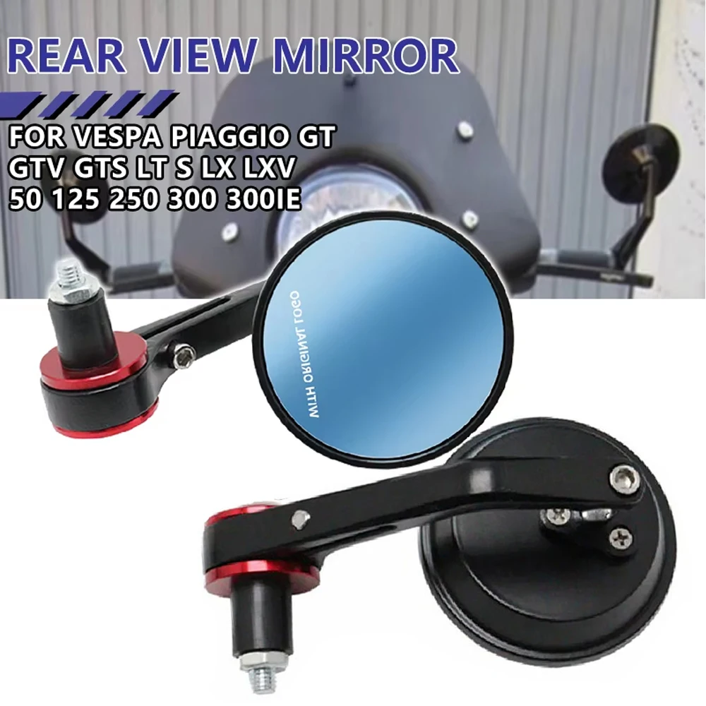 

360° Rearview Mirror Wing For Vespa Piaggio GT GTV GTS LT S LX LXV 50 125 250 300 300ie Motorcycle Handlebar Rear View Mirror