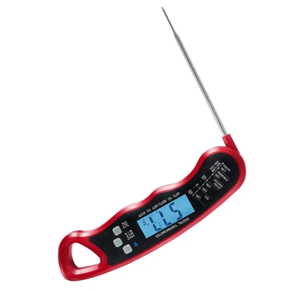 Instant Read Meat Thermometer for Grill and Cooking, Best Waterproof Ultra Fast Thermometer with Backlight & Calibration