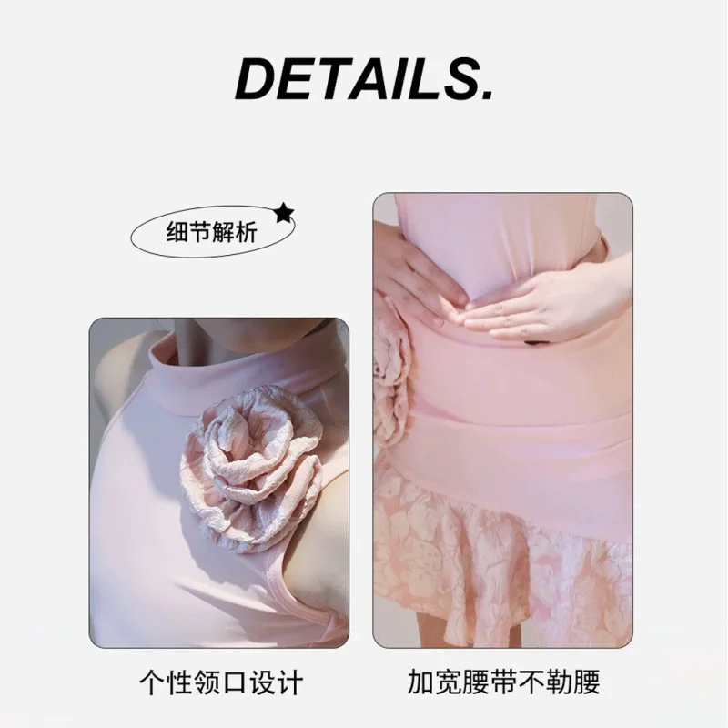 

New children's Latin dance costumes girls summer sleeveless practice and competition dress children's high-end performance dress