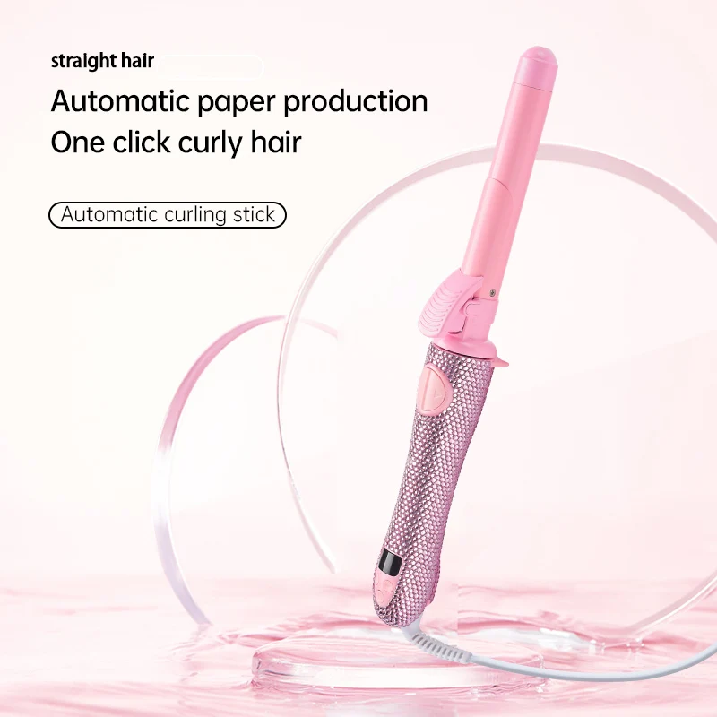Iron Wands Automatic Rotating Hair Curler Adjustable Rotating Hair Styling Curlers Fast Heating