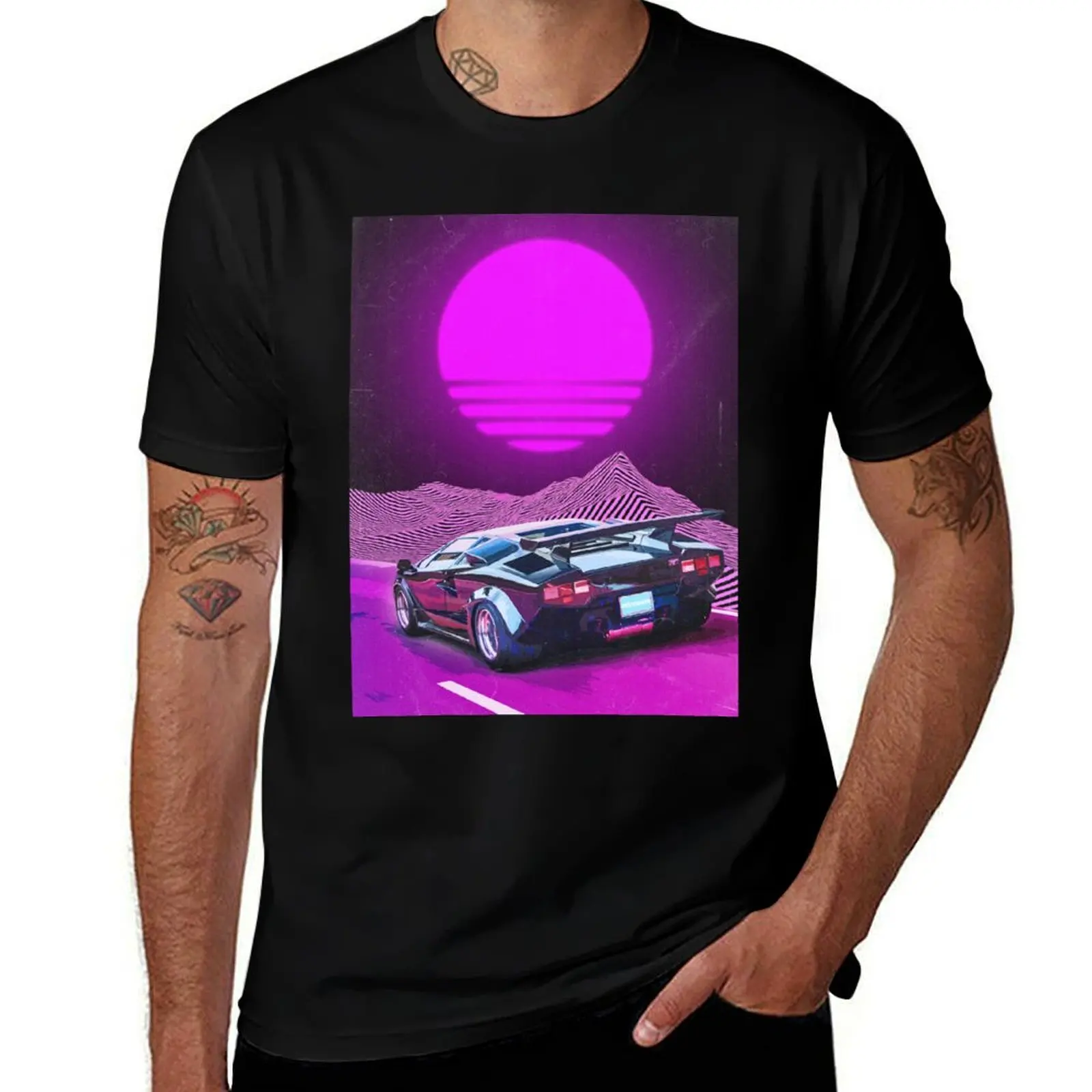 Countach Retrowave T-Shirt boys animal print kawaii clothes for a boy shirts graphic tee mens vintage t shirts