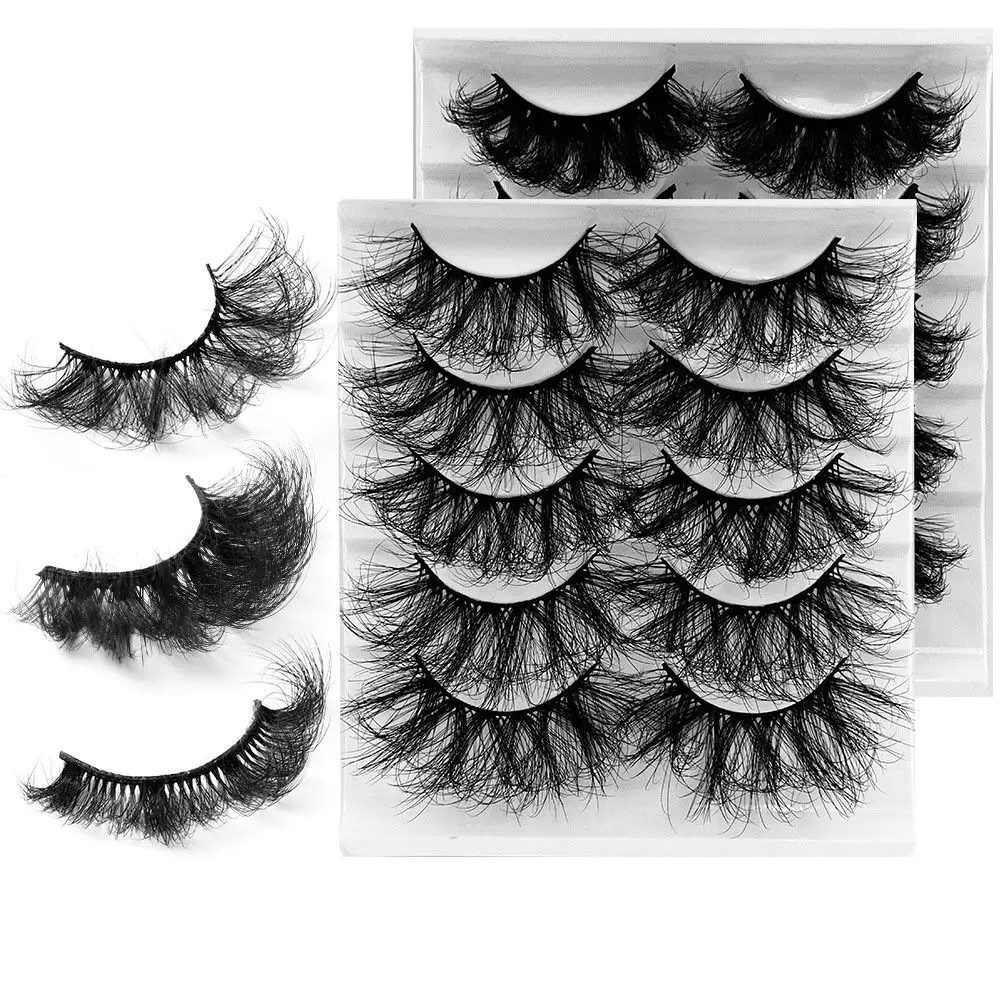 5 Pairs/set Instant Wool Eyelash Extensions 8D Curly Cluster Mixed Styles Dramatic Look Curling Fake Lashes Fleece Shaped Wispy