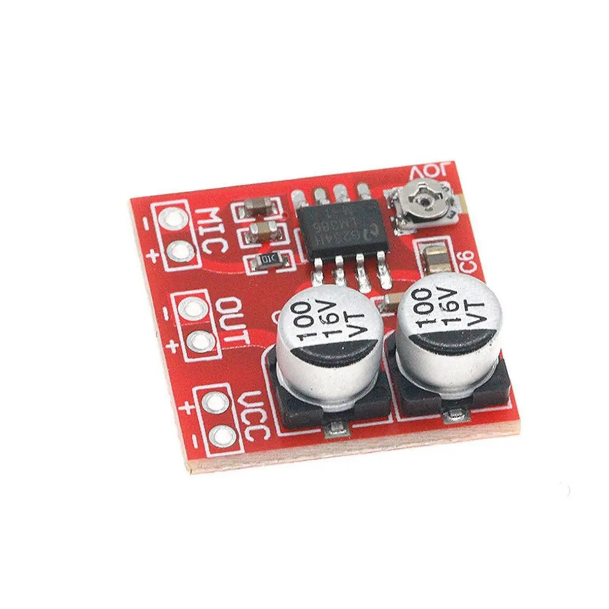 A49T LM386 Electret Microphone Amplifier Board DC 4-12V Mini Audio Preamp Module Low Noise Mic Amp DIY Electronic Kit
