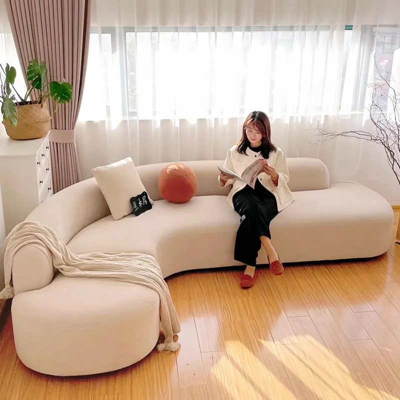 

Cute Girl White Sofa Chair Fancy Soft Modern Nordic Lounge Lazy Sofa Floor Loveseat Divano Soggiorno Apartment Furniture