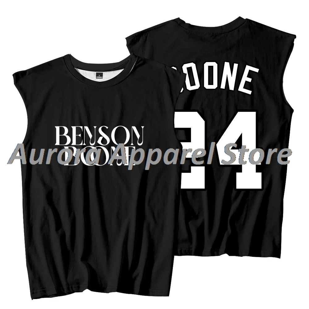 

Benson Boone 24 Logo Sleeveless T-Shirts Cosplay Women Men Fashion Tank Tops Streetwear Tee