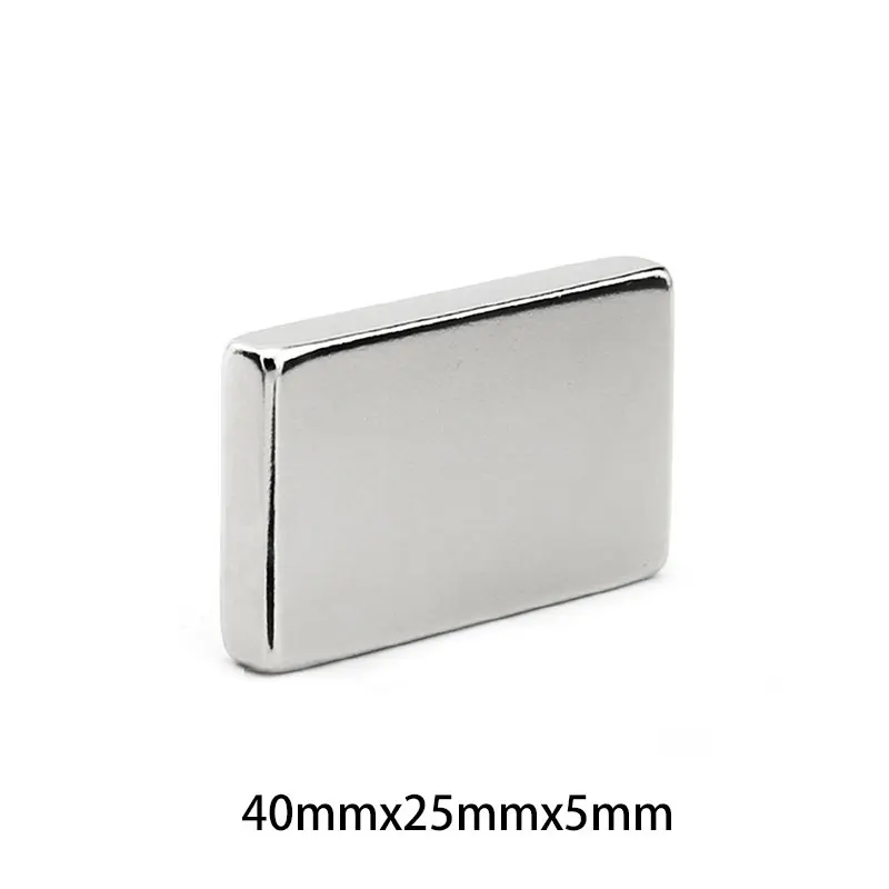 1/2/5/10PCS 40x25x5mm Cuboid Block Magnets Neodymium Magnet Permanent NdFeB N35 Super Strong Magnetic Sheet