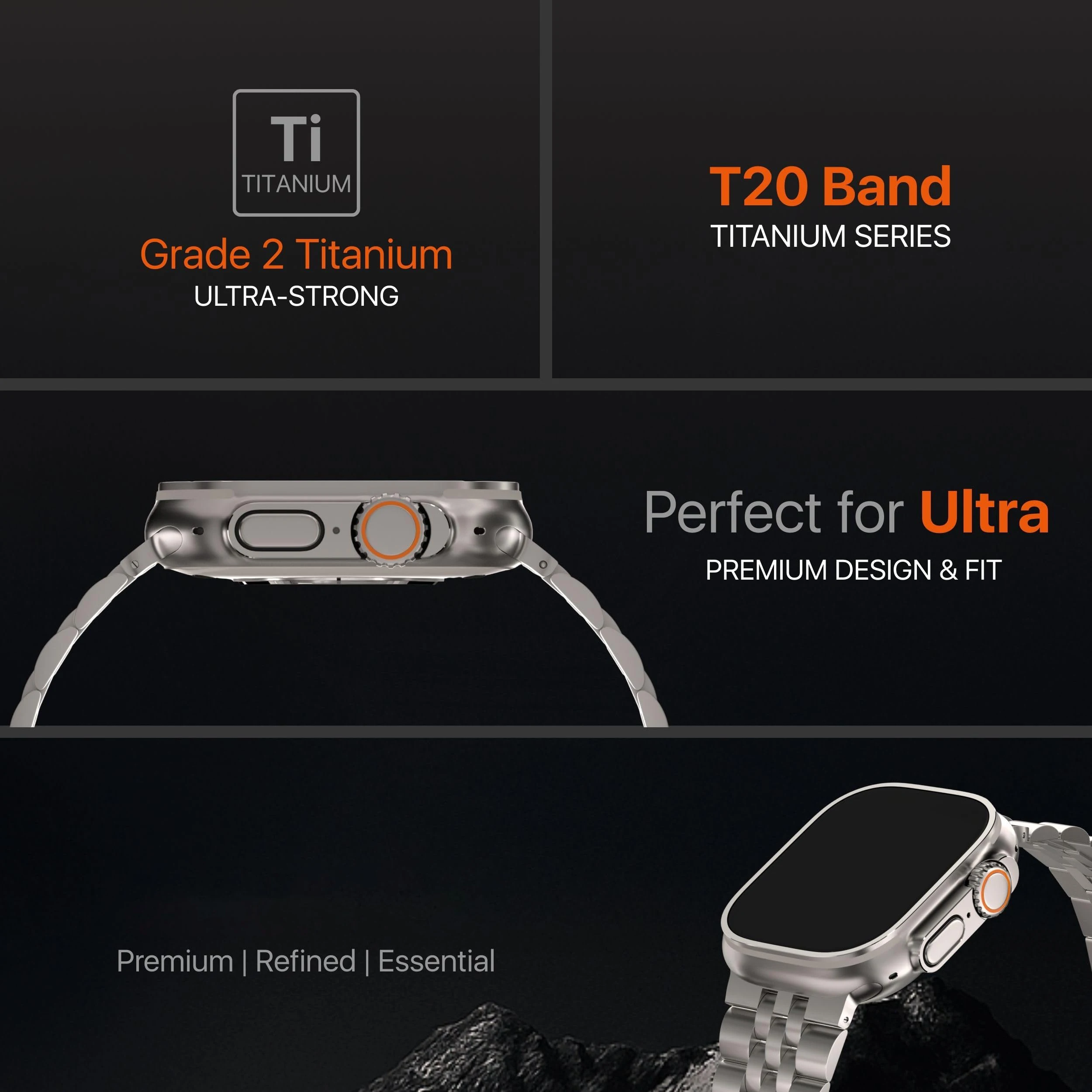 Luxury Titanium Strap for Appl - Luxury Watch Apple Bands review and price