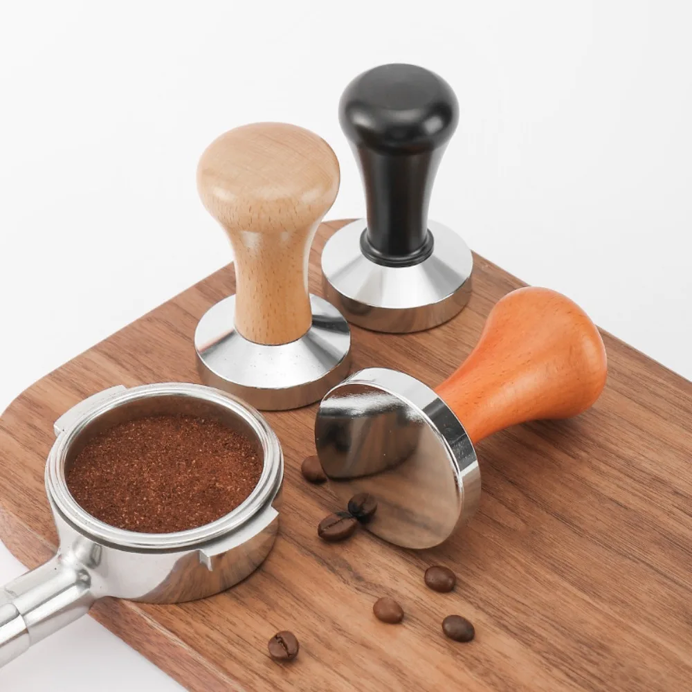 

Stainless Steel Coffee Tampers Wood Handle Coffee Tampers Espresso Coffee Tamper Powder Hammer Pressure Tamper Coffee Tool